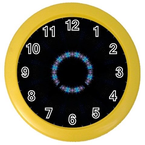 Blue Outline Color Wall Clock from ArtsNow.com Front