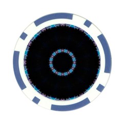 Blue Outline Poker Chip Card Guard from ArtsNow.com Front