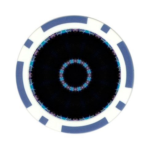 Blue Outline Poker Chip Card Guard from ArtsNow.com Back