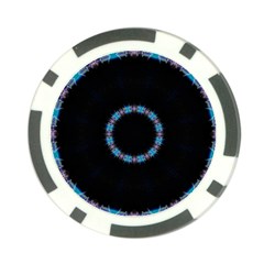 Blue Outline Poker Chip Card Guard from ArtsNow.com Back