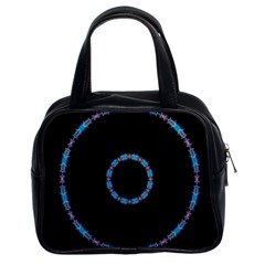 Blue Outline Classic Handbag (Two Sides) from ArtsNow.com Front