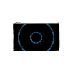 Blue Outline Cosmetic Bag (Small) from ArtsNow.com Front