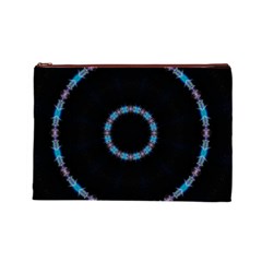 Blue Outline Cosmetic Bag (Large) from ArtsNow.com Front