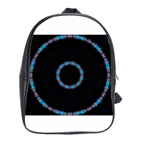 Blue Outline School Bag (Large) from ArtsNow.com Front