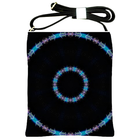 Blue Outline Shoulder Sling Bag from ArtsNow.com Front