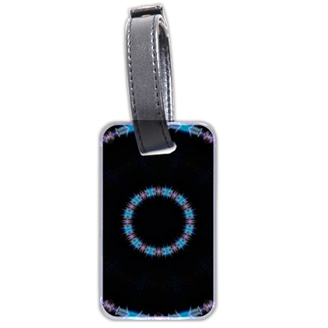 Blue Outline Luggage Tag (two sides) from ArtsNow.com Front