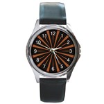 Speed of Light Round Metal Watch