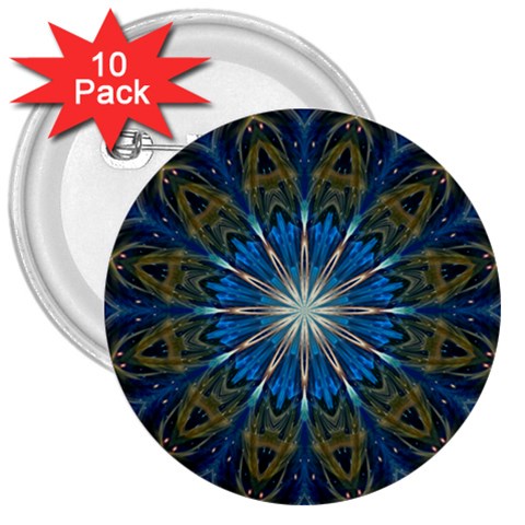 Bright Star 3  Button (10 pack) from ArtsNow.com Front