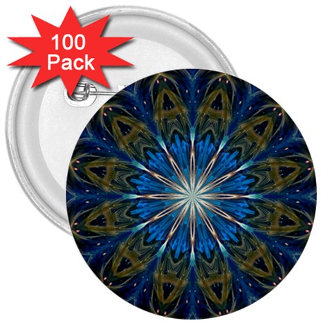 Bright Star 3  Button (100 pack) from ArtsNow.com Front