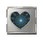 Bright Star Mega Link Heart Italian Charm (18mm)