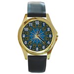 Bright Star Round Gold Metal Watch