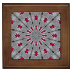 Red Dots on Silver Framed Tile