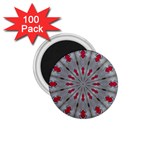 Red Dots on Silver 1.75  Magnet (100 pack) 