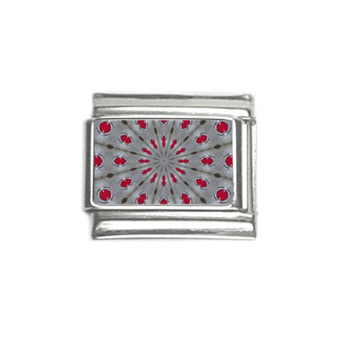 Red Dots on Silver Italian Charm (9mm) from ArtsNow.com Front