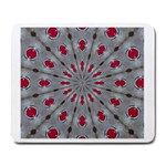 Red Dots on Silver Large Mousepad