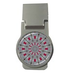 Red Dots on Silver Money Clip (Round)