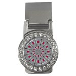 Red Dots on Silver Money Clip (CZ)