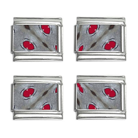 Red Dots on Silver 9mm Italian Charm (4 pack) from ArtsNow.com Front