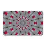 Red Dots on Silver Magnet (Rectangular)