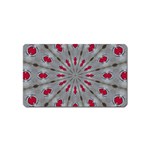 Red Dots on Silver Magnet (Name Card)