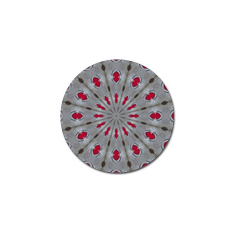 Red Dots on Silver Golf Ball Marker from ArtsNow.com Front