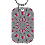 Red Dots on Silver Dog Tag (Two Sides)