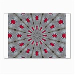 Red Dots on Silver Postcard 4 x 6  (Pkg of 10)