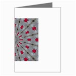 Red Dots on Silver Greeting Cards (Pkg of 8)