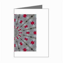 Red Dots on Silver Mini Greeting Card from ArtsNow.com Left