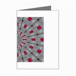 Red Dots on Silver Mini Greeting Card