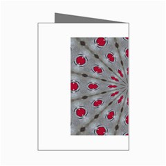 Red Dots on Silver Mini Greeting Card from ArtsNow.com Right