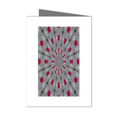 Red Dots on Silver Mini Greeting Cards (Pkg of 8) from ArtsNow.com Left