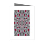 Red Dots on Silver Mini Greeting Cards (Pkg of 8)