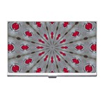 Red Dots on Silver Business Card Holder