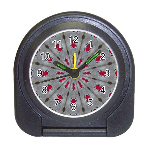 Red Dots on Silver Travel Alarm Clock from ArtsNow.com Front