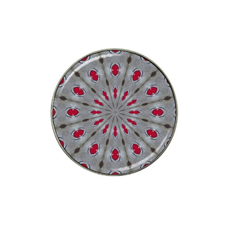 Red Dots on Silver Hat Clip Ball Marker from ArtsNow.com Front