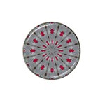 Red Dots on Silver Hat Clip Ball Marker