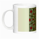 Red Dots on Silver Night Luminous Mug