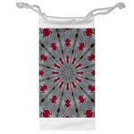 Red Dots on Silver Jewelry Bag