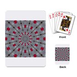 Red Dots on Silver Playing Cards Single Design