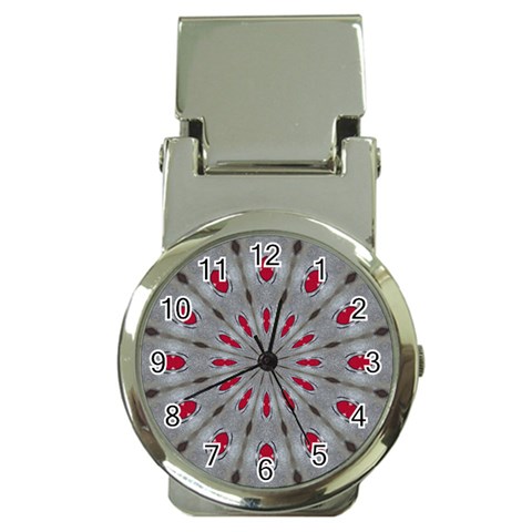 Red Dots on Silver Money Clip Watch from ArtsNow.com Front