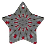 Red Dots on Silver Star Ornament (Two Sides)