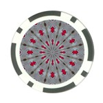 Red Dots on Silver Poker Chip Card Guard