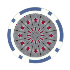 Red Dots on Silver Poker Chip Card Guard (10 pack) from ArtsNow.com Front