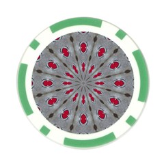 Red Dots on Silver Poker Chip Card Guard (10 pack) from ArtsNow.com Back