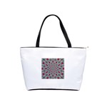 Red Dots on Silver Classic Shoulder Handbag