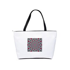 Red Dots on Silver Classic Shoulder Handbag from ArtsNow.com Back