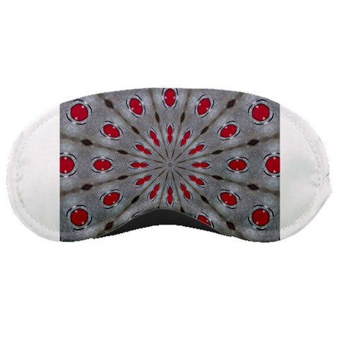 Red Dots on Silver Sleeping Mask from ArtsNow.com Front