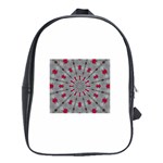 Red Dots on Silver School Bag (Large)