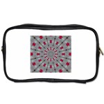 Red Dots on Silver Toiletries Bag (One Side)